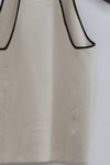 SWAYING/KNIT contrasting piping camisole SW23SS1T02 beige gray PS84